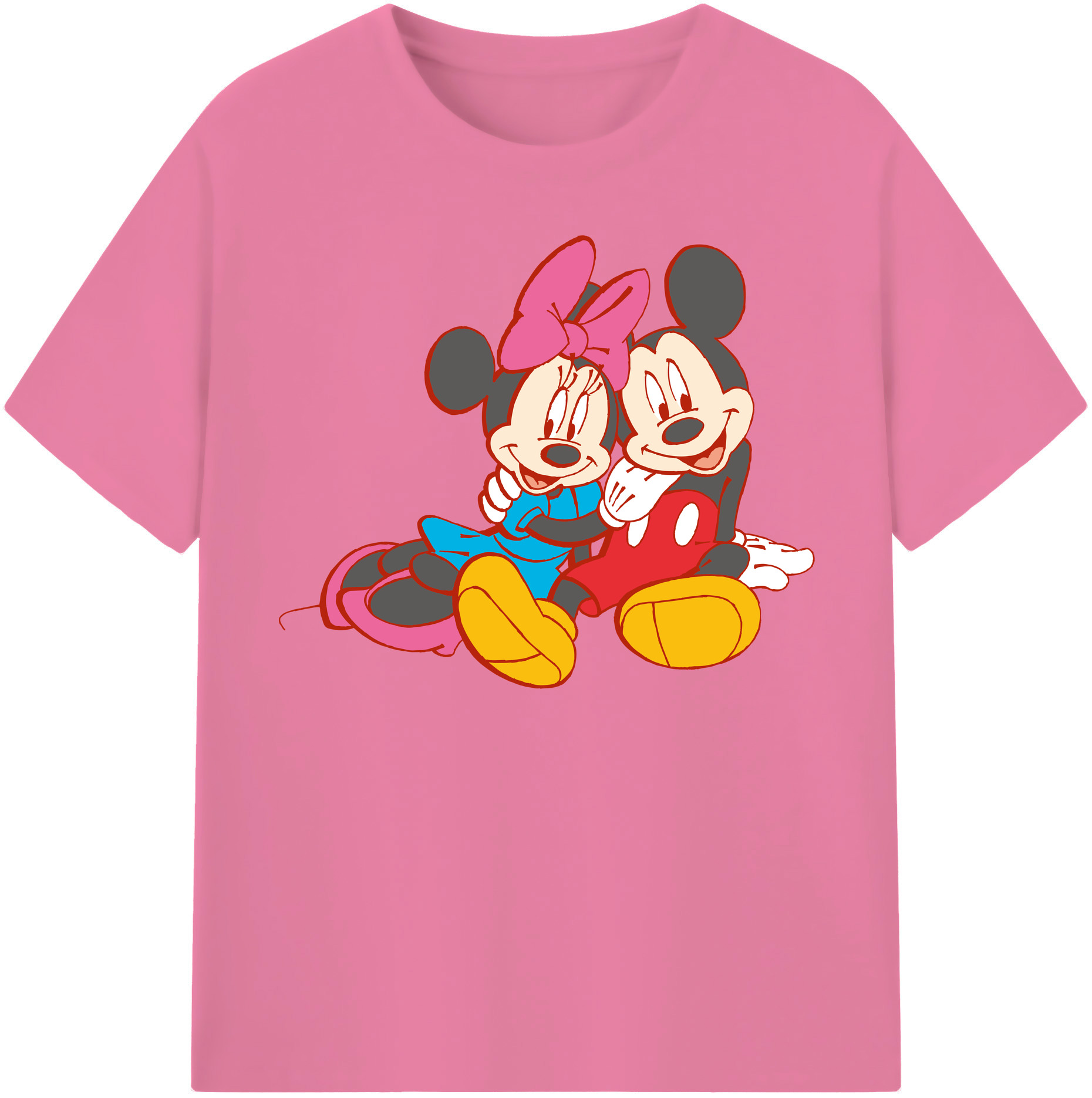 （画像用） ミッキーマウス Mickey Mouse 綿100％半袖Tシャツ（フロントプリント）